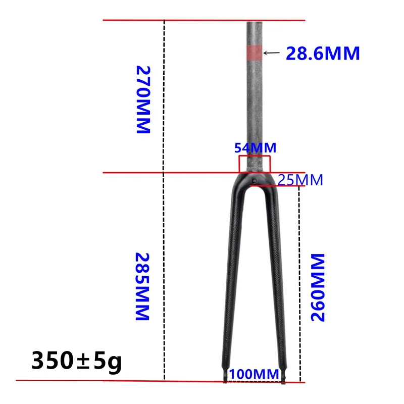 Carbon Fiber Road Bike Fork, New Style, Bicycle Parts, 1-1/8 650C Superlight 350G, 3K Matt Glossy Finish, Cycling Accessories