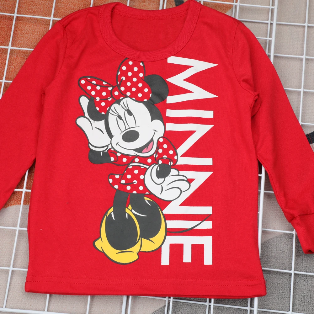 New Spring Kids Pjs Sets Minnie Pajamas for Children Cotton Boy Sleepwear Baby Pyjamas Long Sleeve Girl Sets Nightwear 2-7Years image 4