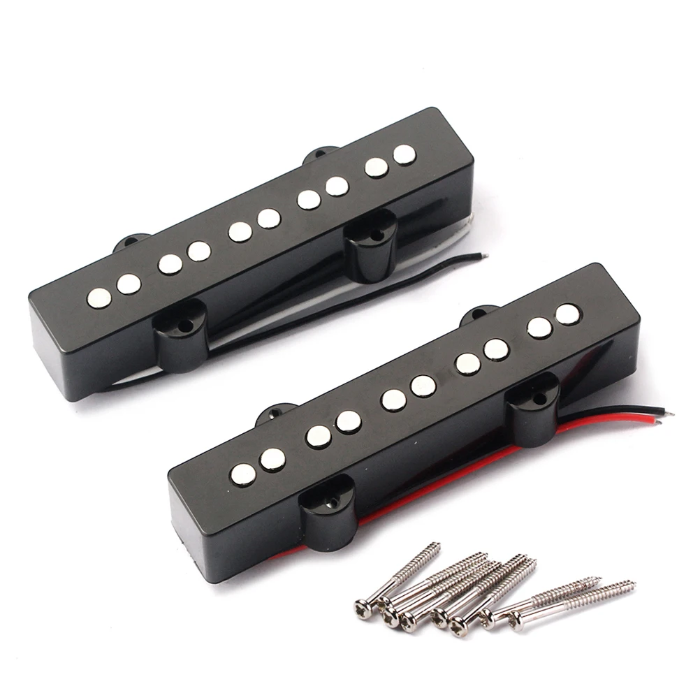 5 String Electric Bass Pickups Bridge Neck Pickups Set for Jazz JB Bass Guitar Open Style Guitar Parts and Accessories GMB08