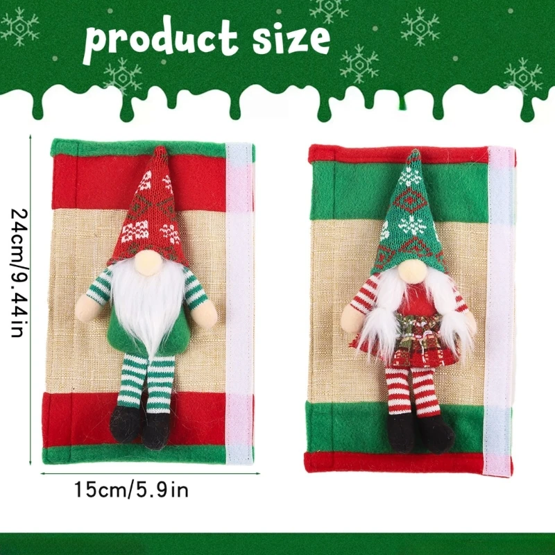 New 2Pcs Holiday Themed Fridge Handle Covers Refrigerator Handlebar Gloves Oven Handle Protectors for Kitchen Decoration