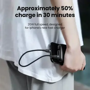 Datový kabel USB4 kompatibilní s Thunderbolt 3 a 4, 40 Gbps, USB C na typ C, krátký kabel 240 W 8K 60 Hz pro iPhone 15 Pro Max, SSD, powerbanka 6 nejlepší prodej Krátký kabel USB typu C - №4