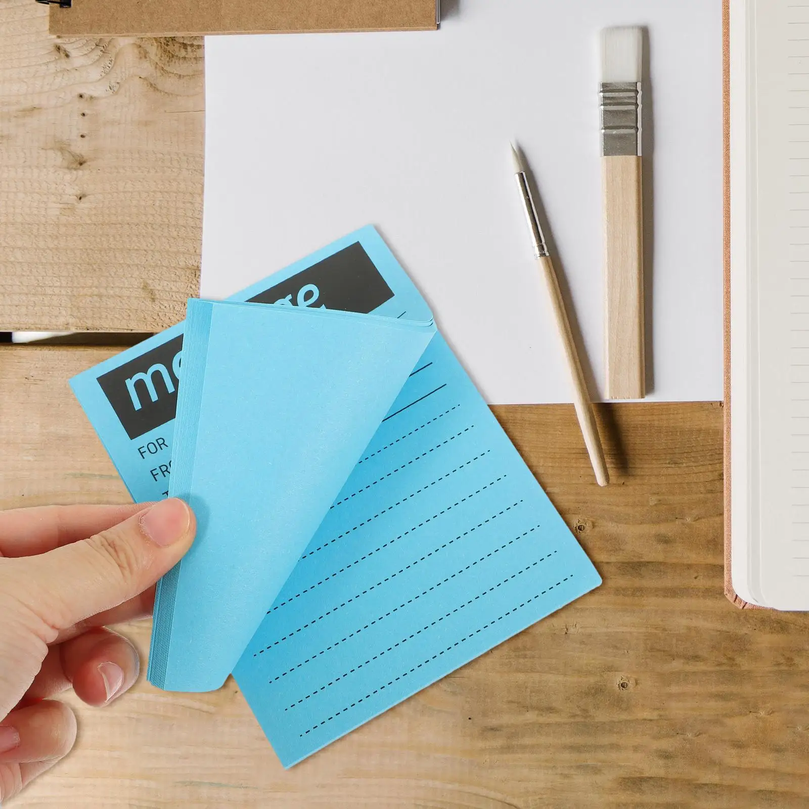 9pcs Colorful Notepad Sticky Memo Pads Self Adhesive Notebooks School Office Daily Use Message Pads Household Multi Function