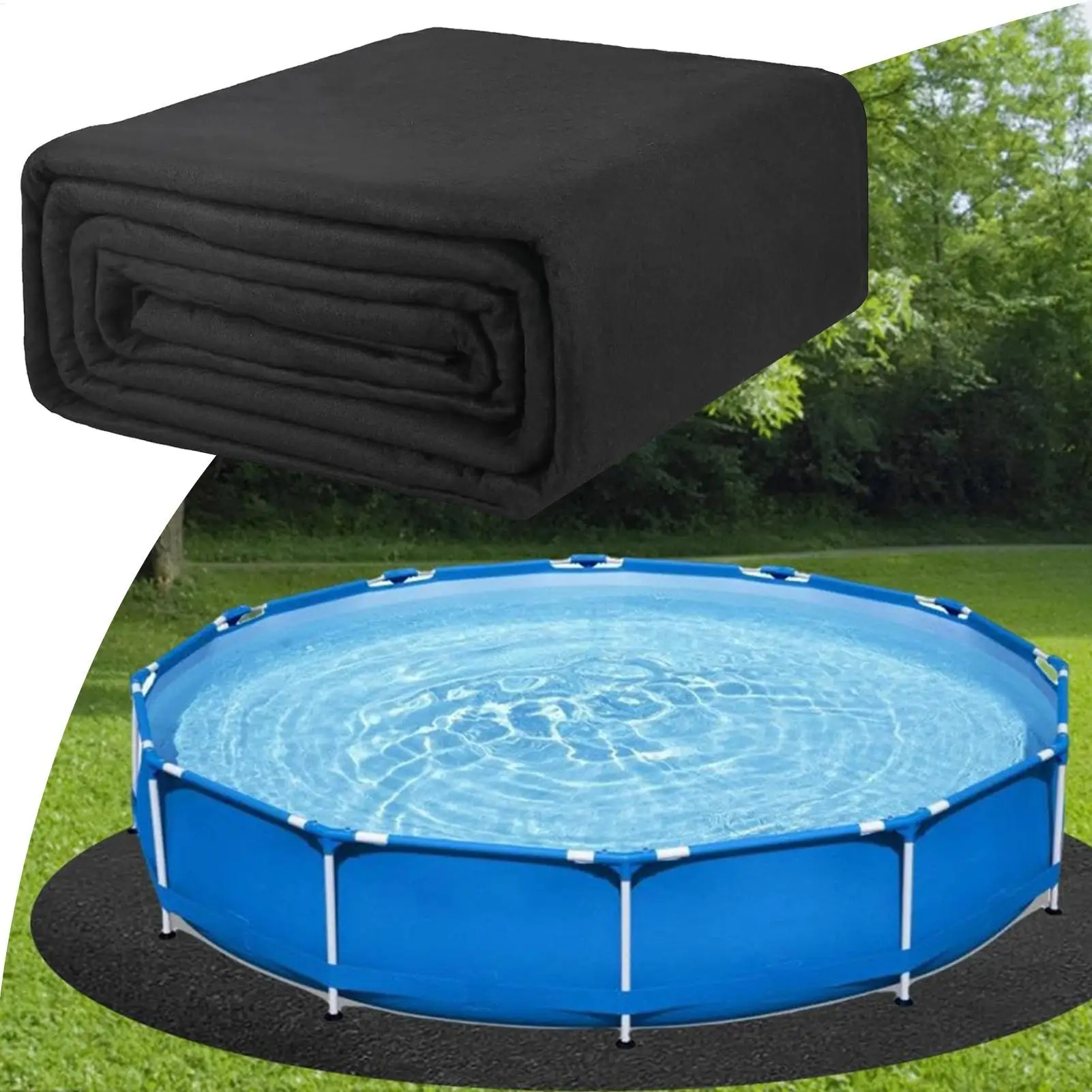 Lona Protectora para Piscinas y Estanques, Resistente, para Superficies de Grava, Concreto, Madera, Piedra y Césped