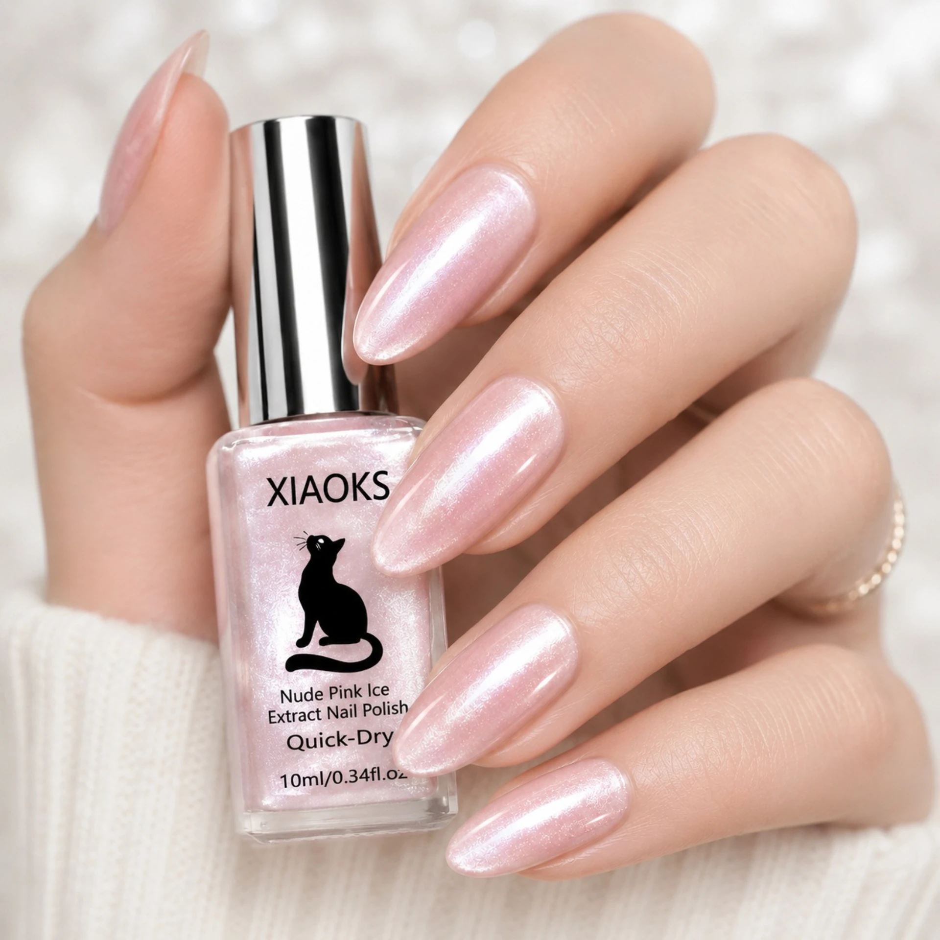 Kitten naked powder ice extract nail polish quick drying no baking repair lasting color fixing manicure