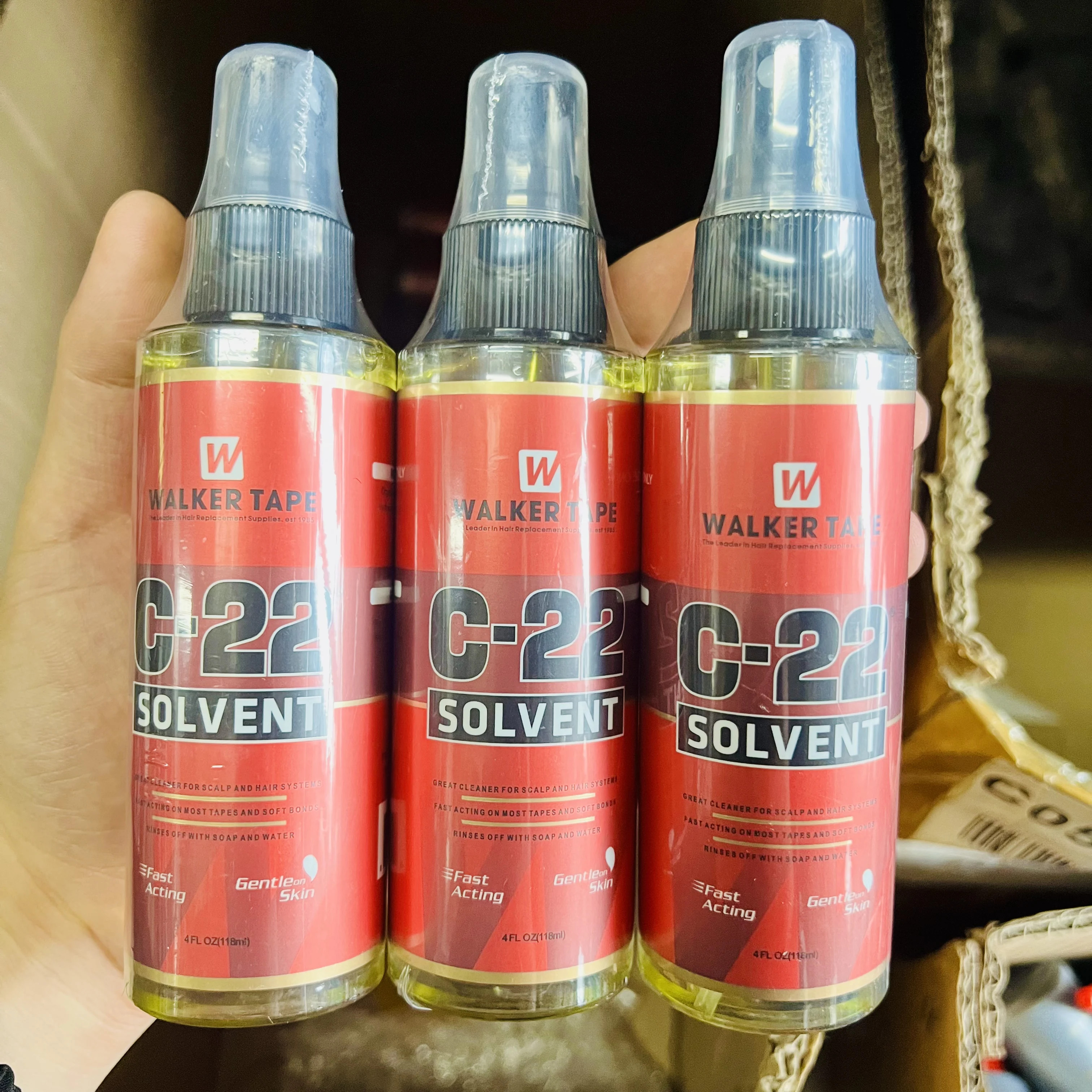 

Wholesale 20/10/5PC C22 solvent by walker tape spray remove glue walker tape remover solvent wig hair replacement glue hair glue