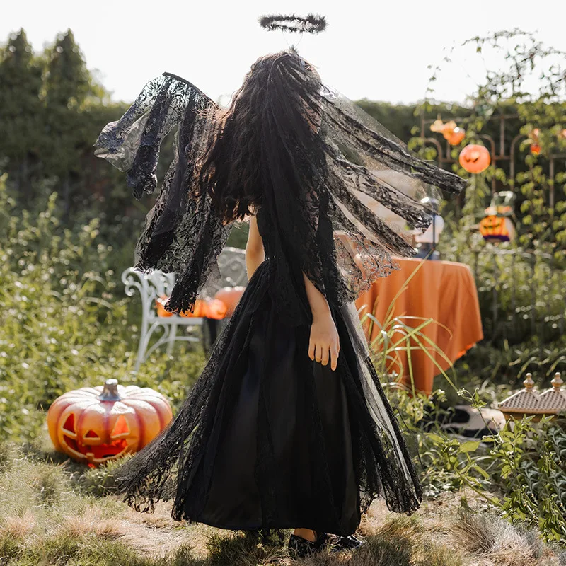 أزياء الهالوين للأطفال أزياء الملاك شيطان مصاص الدماء التأثيرية قزم الظلام للأطفال فساتين النساء أزياء المهرجانات