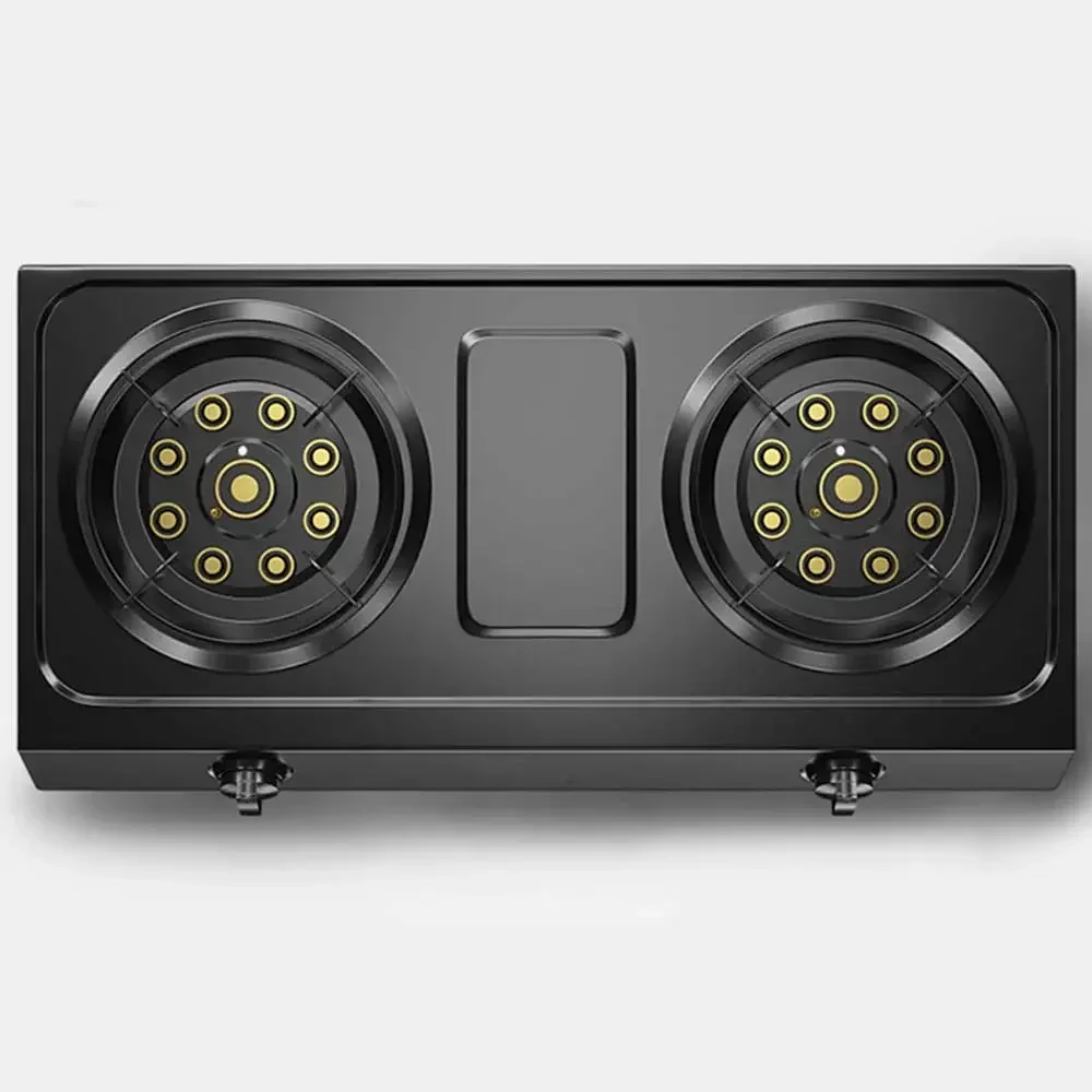 

z Kitchen Gas Stove Fogones De Gas Para Cocina Double Stove Desktop Cooktop Household Liquefied Natural Gas Hornillo Cocina