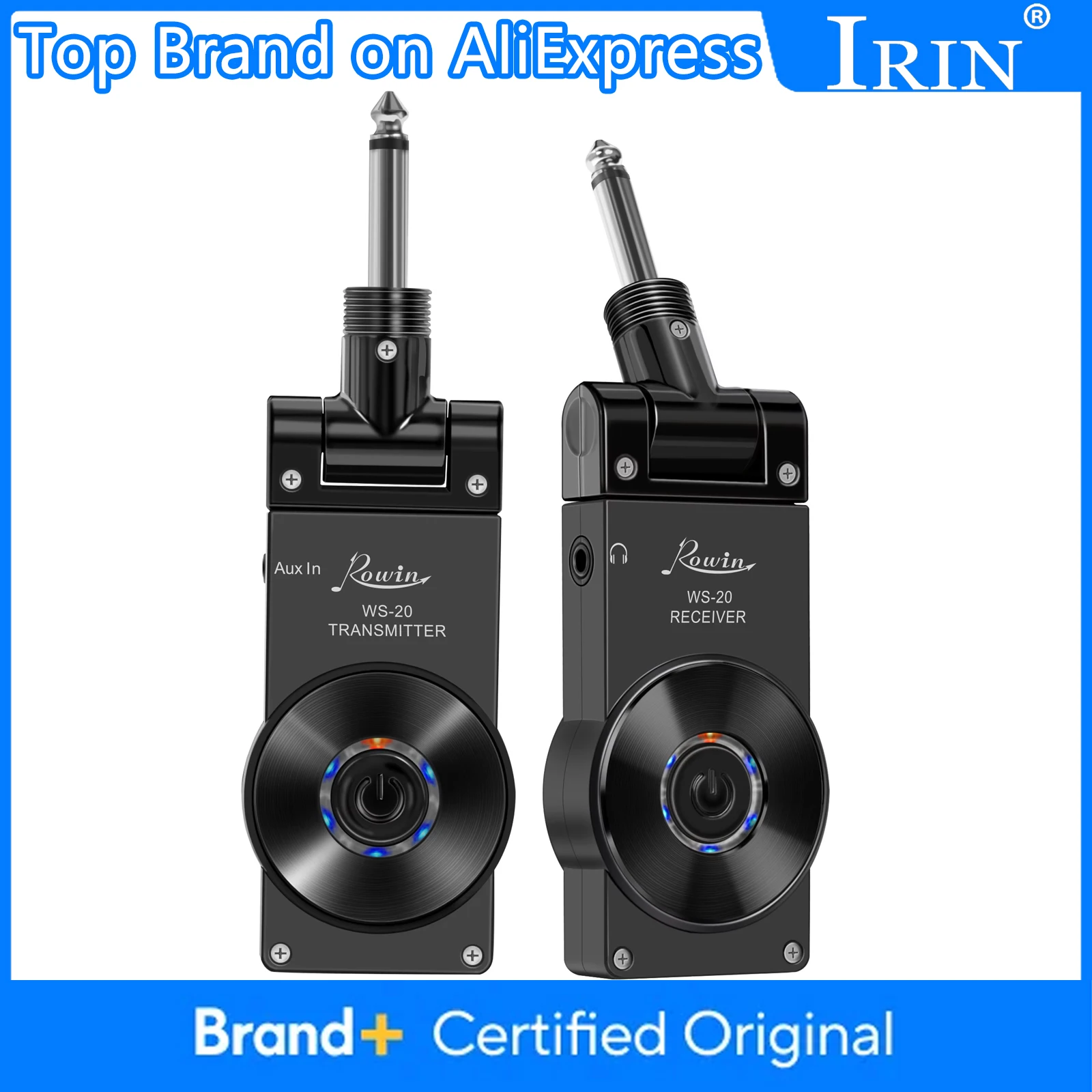 

ROWIN 2,4G Беспроводная гитарная система передачи, цифровой передатчик для электрогитары, бас-скрипки, детали усилителя