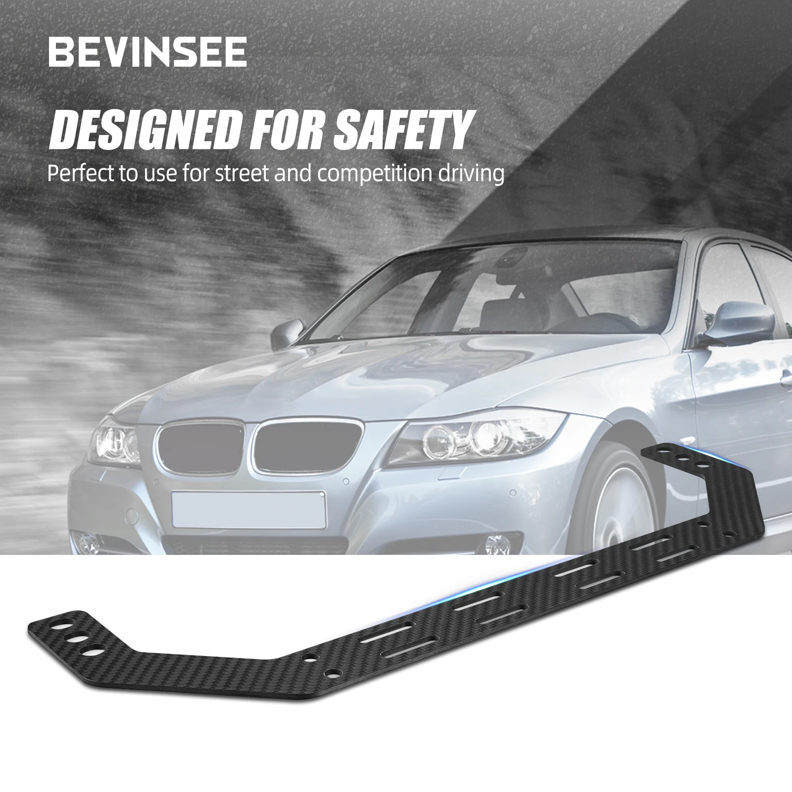 BEVINSEE 카본 파이버 소화기 브래킷 승객석 홀더 브래킷 BMW E90 E91 E92 E93 2005-2013용