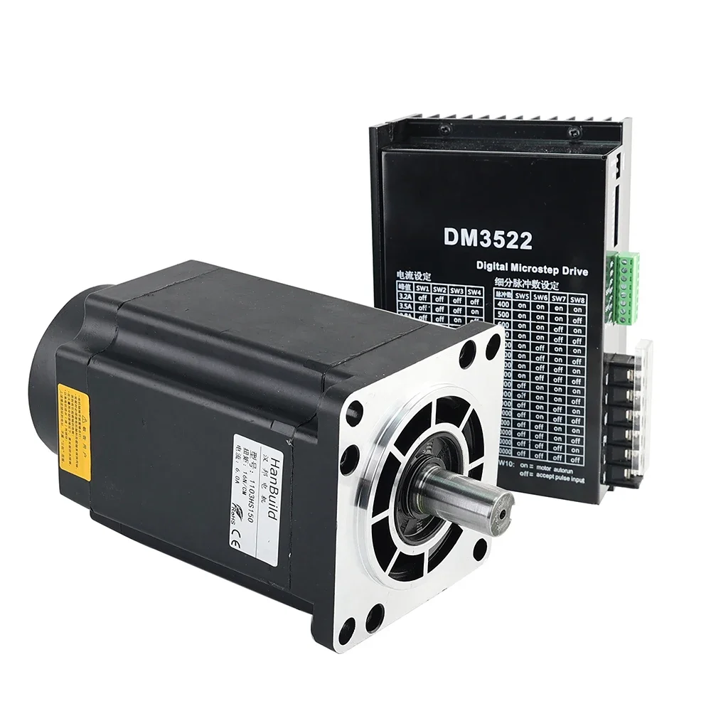 HanBuild  NEMA43 Stepper Motor Drive 1103HS150 with DM3522 Sets Motor Drive Phase Hybrid Stepper Motor for Advertising Equipment