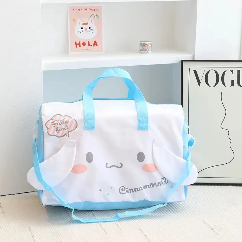 Kawaii Cinnamoroll Kuromi My Melody Sacos De Armazenamento De Viagem para Meninas, Bolsa de Alta Capacidade, Kawaii Grande Capacidade Tronco Mochila