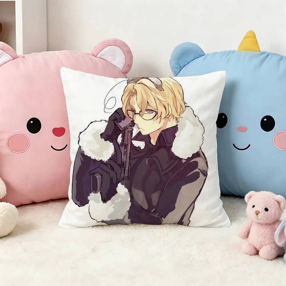 Matthew H-Hetalia-es APH Square Double-Sided Printed Pillow Case Sofa Cushion Cover Bedroom Bedside Decor