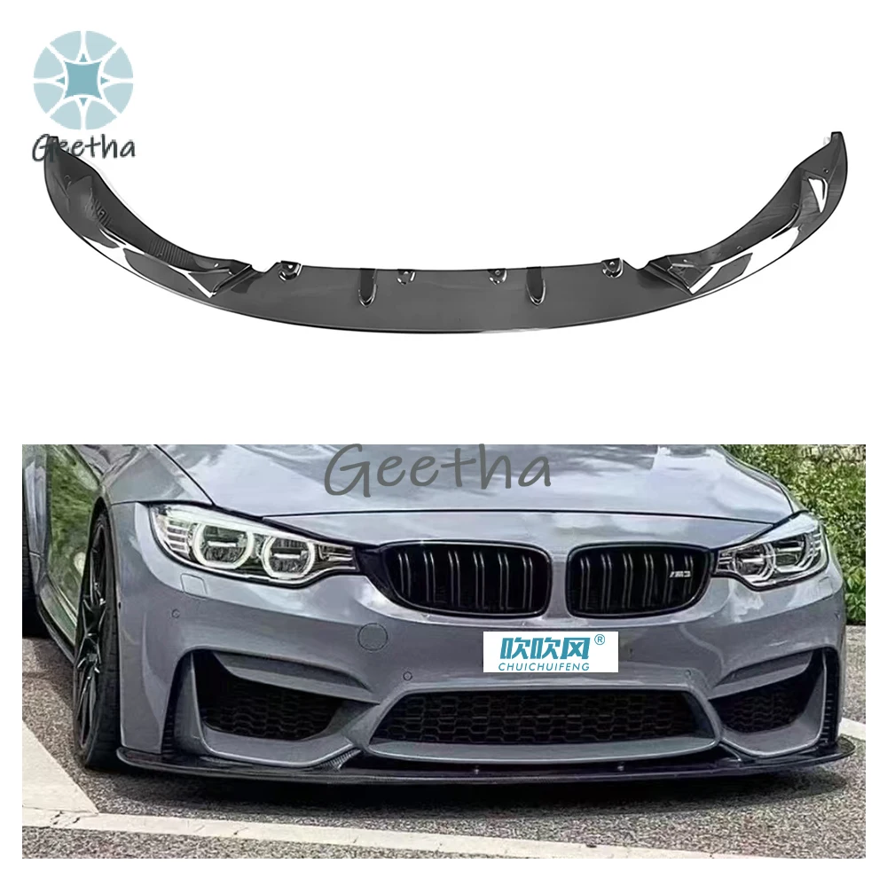 

Fits for BMW M3/F80 M4/F82 2014-2020 3D Style Car Body Kit Front Bumper Diffuser Lip Spoiler Real Dry Carbon Fiber