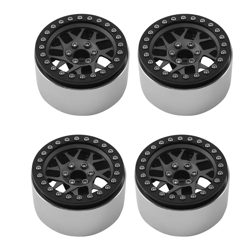 

4PCS CNC Metal 2.2 Beadlock Wheel Rim Hub for 1/10 RC Crawler Car Axial SCX10 Wraith RR10 Traxxas TRX4 TRX6,4