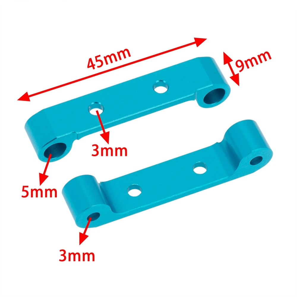 2Pcs Metal Upper Suspension Arm Mount for Tamiya TT01 TT-01 1/10 RC Car Upgrade Parts