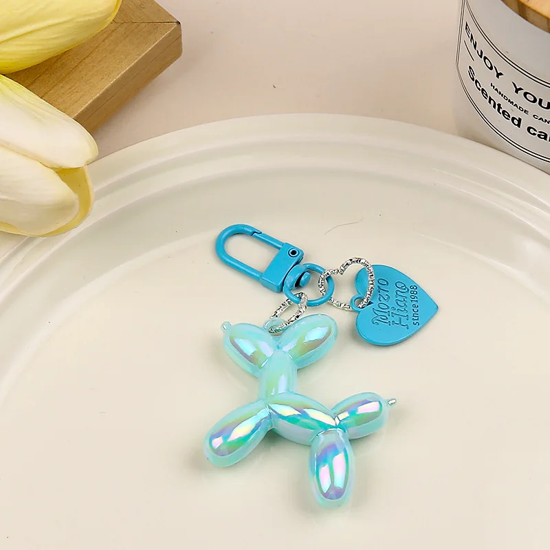 Simple Candy Colored Balloon Dog Keychain Creative Design Balloon Dog Phone Chain Handbag Accessories Pendant Toy Wholesale