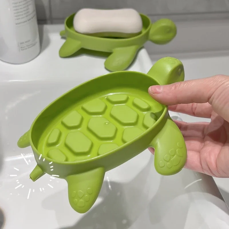 

Home Creative Turtle Drain Soap Box Practical and Cute Cartoon Turtle Soap Holder Suitable for Barthroom Drain Holder Box Wall