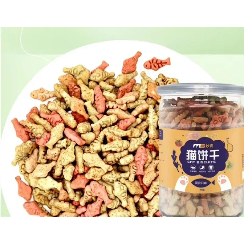 Cat Food Pet Cat Biscuits 500g Natural Additive-free Cat Snacks Nutritious and Delicious Cat Snacks Canned Trainin Reward Snacks