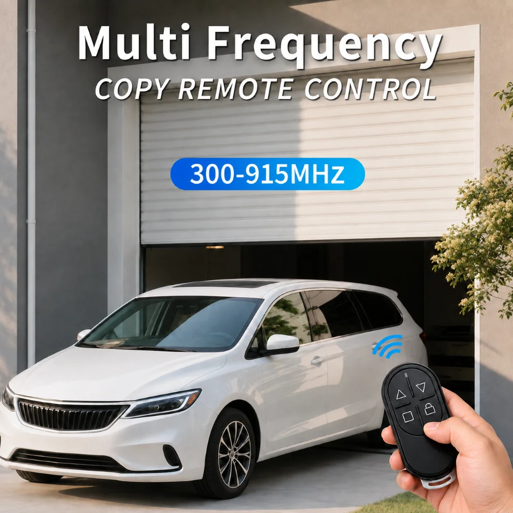FUNNYSHIELD 4-Channel Key Duplicator for Universal Garage Door Remote Control Gate Controller Clone Multi-frequency 300-915Mhz