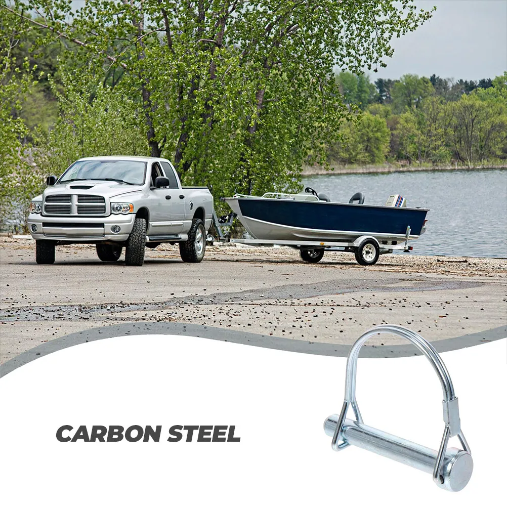 

8Pcs D-Shape Lock Pin Heavy Duty Carbon Steel Shaft Locking Hitch Pin Quick Release Safety Coupler for Trailer Lawn Farm