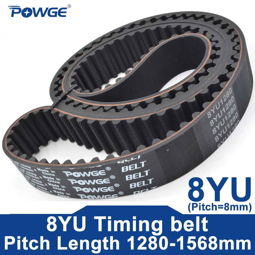 POWGE 8YU Timing belt Lp= 1280-1588mm 1288 1296 1304 1312 1320 1328 1336 1344 1360 1376 1384 1392 1400 1424 1440 1456 1480 1496
