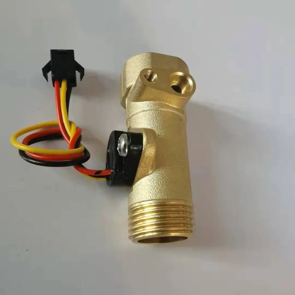 1 Pc Water Flow Sensor Hall Effect Flow Meter, All-copper Water Flow Sensor For Electric Water Heater Accessories Flow Switch