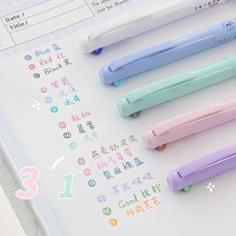 3 Color Gel Pen Creatiive Korean Simplicity Solid Colorful Gel Pen Cute Stationery Scrapbooking Gel Pen Lovely Student Supplies