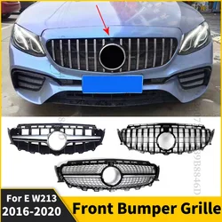 Upgrade Front Inlet Grille Racing Bumper Grill For Mercedes W213 Benz E class 2016 2017 2018 2019 2020 Modification Accessories