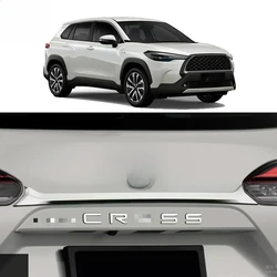 ABS Chrome Outside Rear Trunk Door Tail Gate Lid Garnish Strips Cover Trim For Toyota Corolla Cross 2021 - 2024 Car Accessories