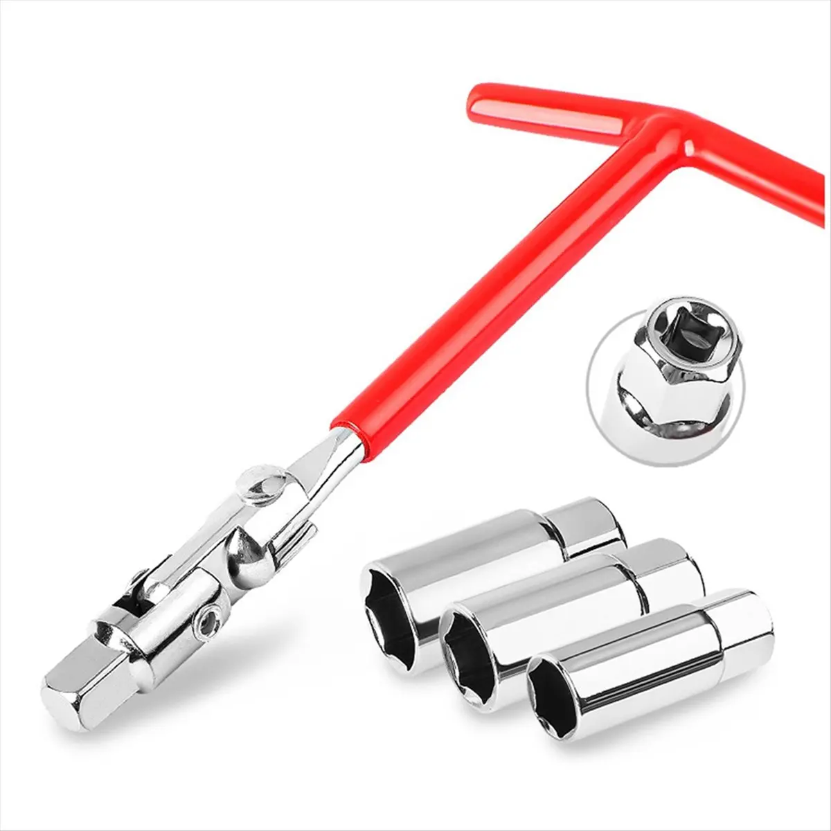 AT16 4PCS T Handle Wrench Socket Removal Tool Set 16/18/21mm Motorcycles Lawn Mowers Rotation Removal Hand Tools