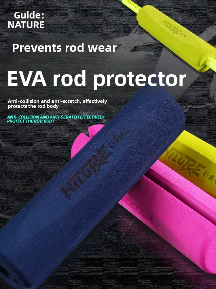 EVA Fishing Rod Protection Sleeve Anti-slip Thickened Grip Clamp on Rod Holder DIY Handle Fishing Rod Cover Outdoor Camping Gear