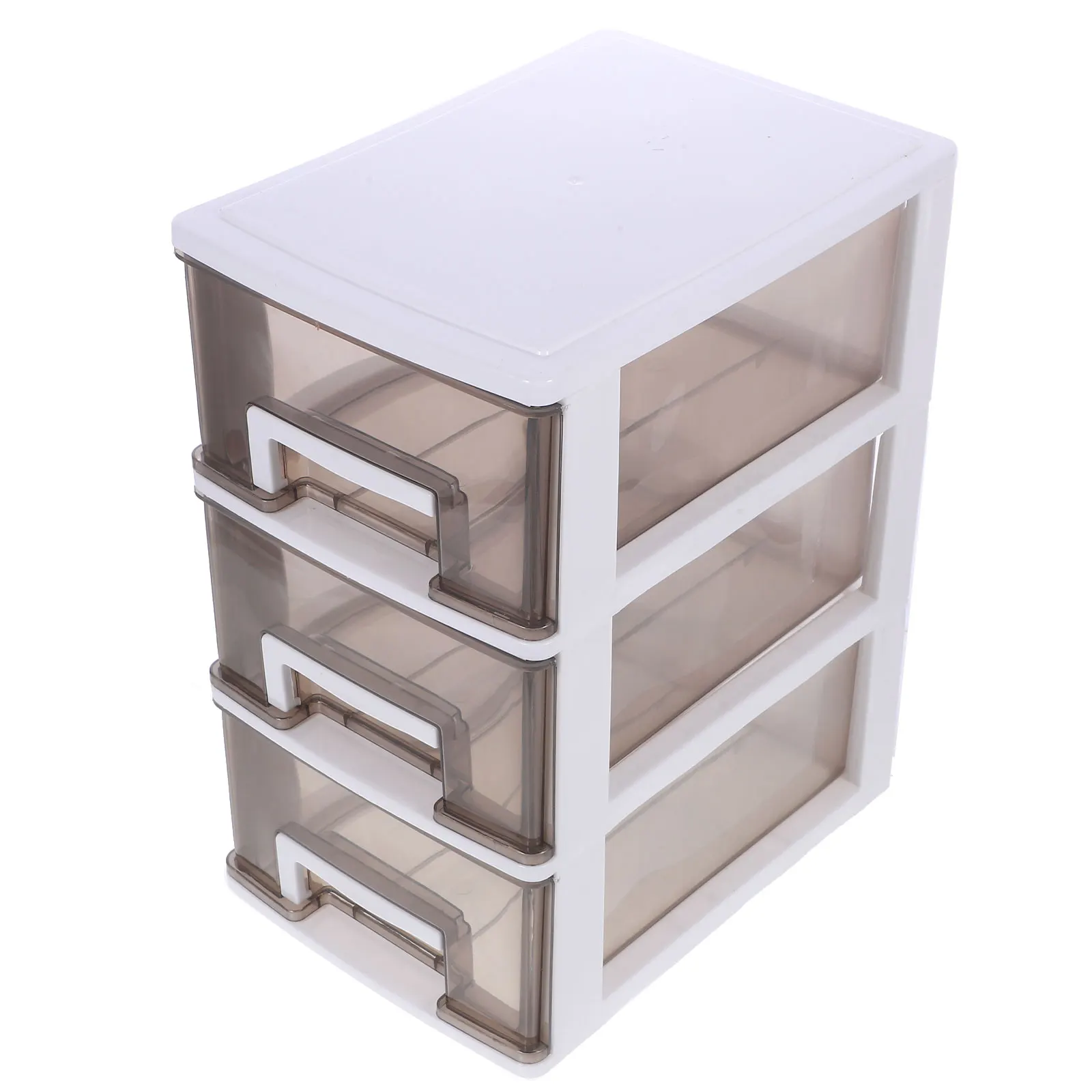 

Plastic Drawer Storage Box Transparent Black White Lightweight Portable Desktop Organizer Sundries Holder Home