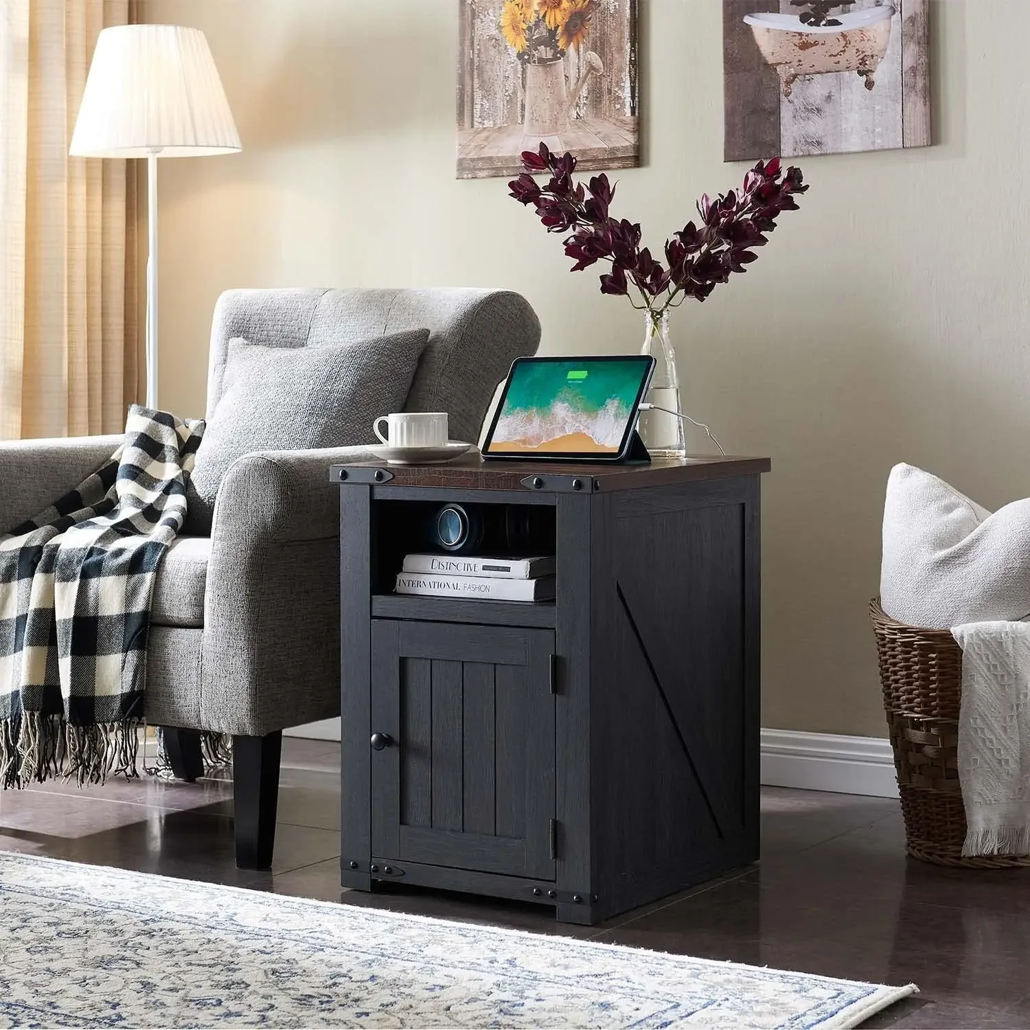 End Table with Charging Station, 20