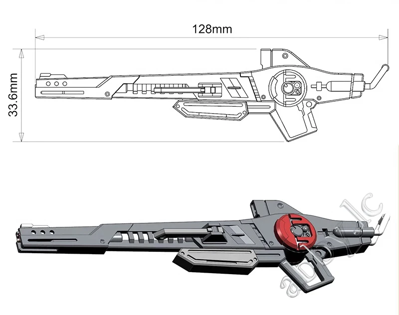 for HG 1/144 Gelgoog Menace Force Impulse RG Spec II Anubis Type 35 Prototype Advanced Railgun Rifle RESIN Kit TX022 High Grade