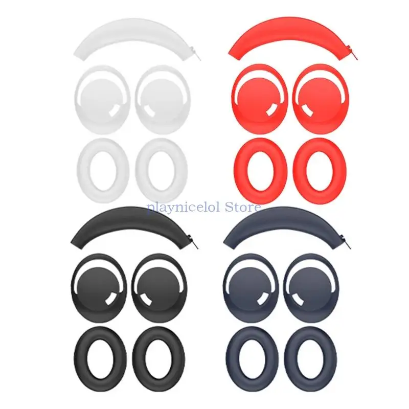 Earpads Cover Headband Cushion For 1MORE SonoFlow Headphones Headbeam Silicone Sleeve Improve Headsets Comfort and Durability