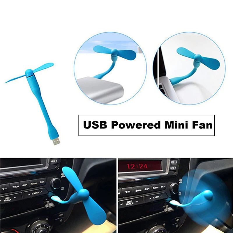 12Pcs Flexible Summer Portable USB Mini Fan USB Gadget Fan