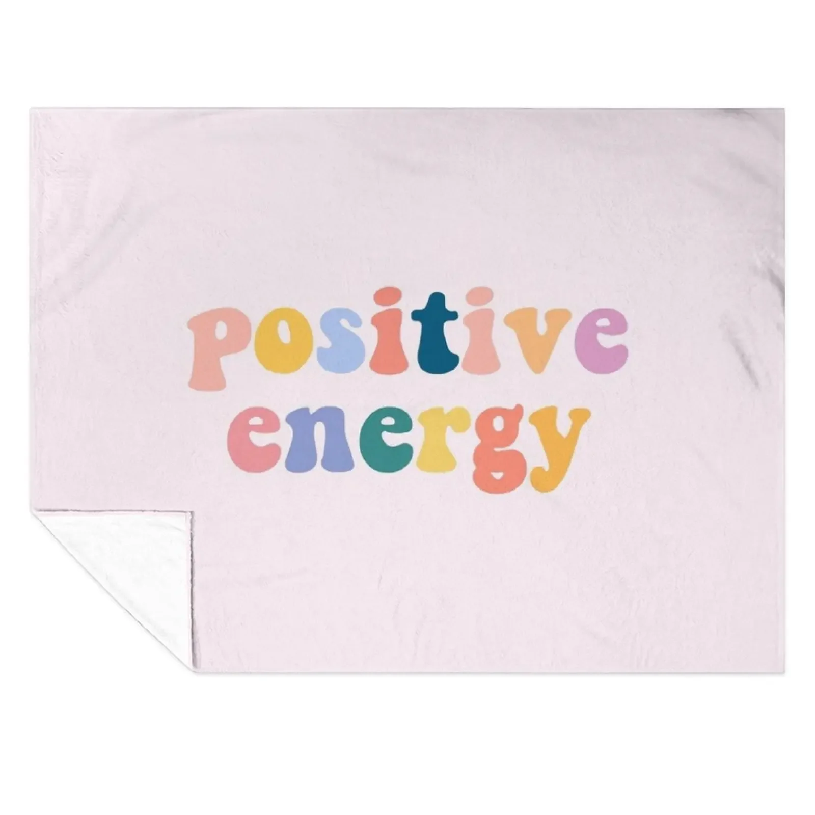 

Positive Energy Throw Blanket Blankets For Sofas Cute Plaid christmas gifts funny gift Blankets