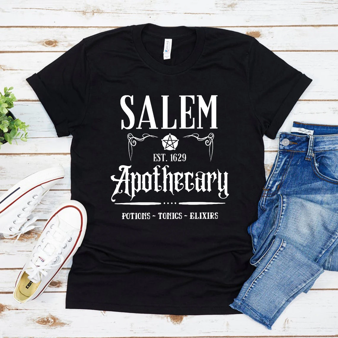 Salem Apothecary T-Shirt Halloween Apothecary Tshirt Witch Sisters Shirt Funny Halloween Tee Woman Tshirts Harajuku Graphic Tees