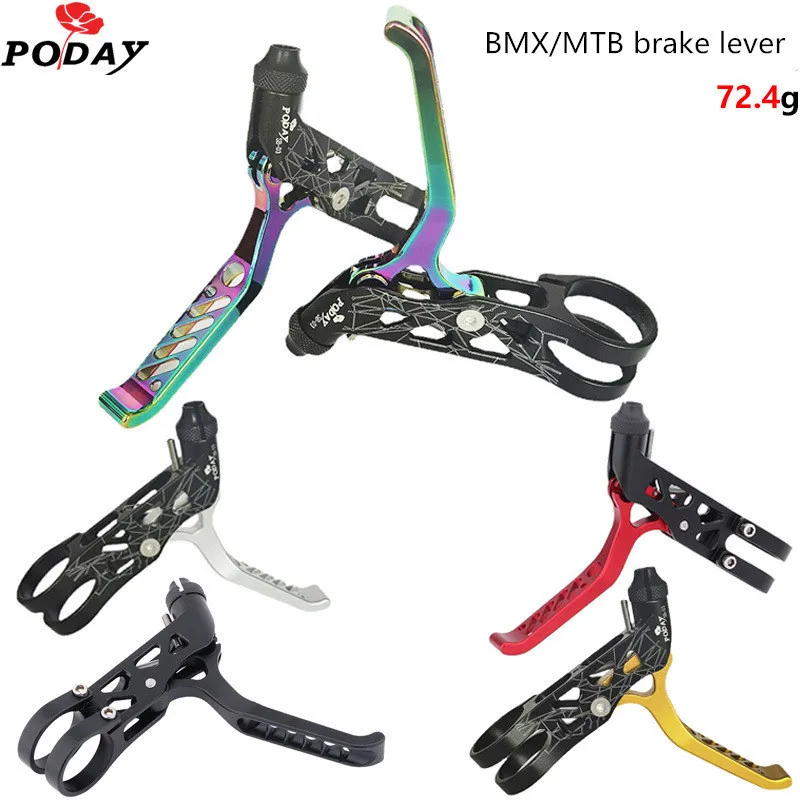 Bicycle brake lever ultra light hollow Brake handlebar for brompton 3sixy birdy MTB 3 finger brake lever Adjustable stroke