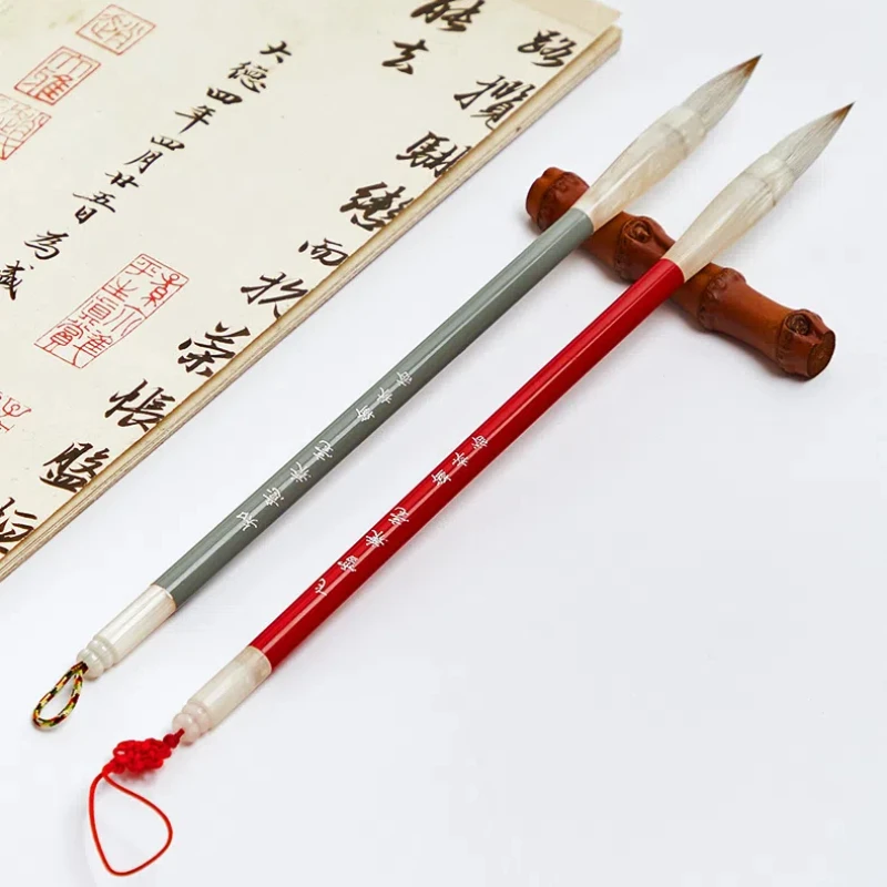 Weasel Woolen Multiple Hair Calligraphy Brush Medium Regular Script Brush Official Running Script Brush Chinese Painting Brush