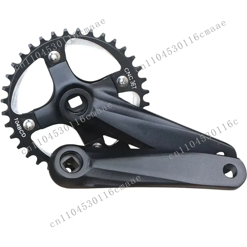 

165mm Cycle Crankset Square Hole Crankset 104BCD 30/32T/34T/36T/38T/40T/42T Narrow Wide Chainwheel Sprocket MTB Bike Crank Arms