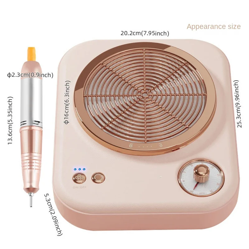 New rechargeable nail polish polishing and vacuum cleaning all-in-one machine, silent and high suction