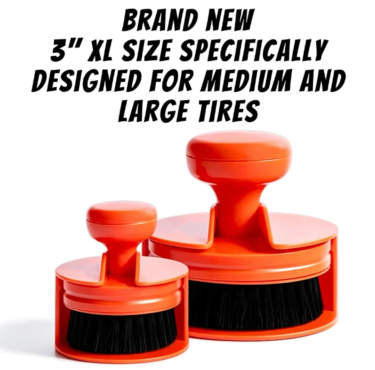 Lucullan XL Orange-Roter Reifenpflege-Applikator-Pinsel mit Weichen Nylonborsten für Reifenwände & -Kanten, Auto-Detailing – Detail 2
