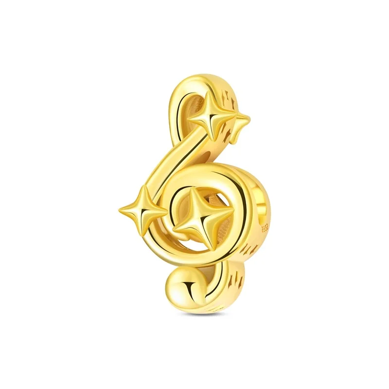New 925 Sterling Silver High Musical Note Charms Beads Fit 3mm Original Bracelet DIY Women Fashion Anniversary Jewelry Gifts