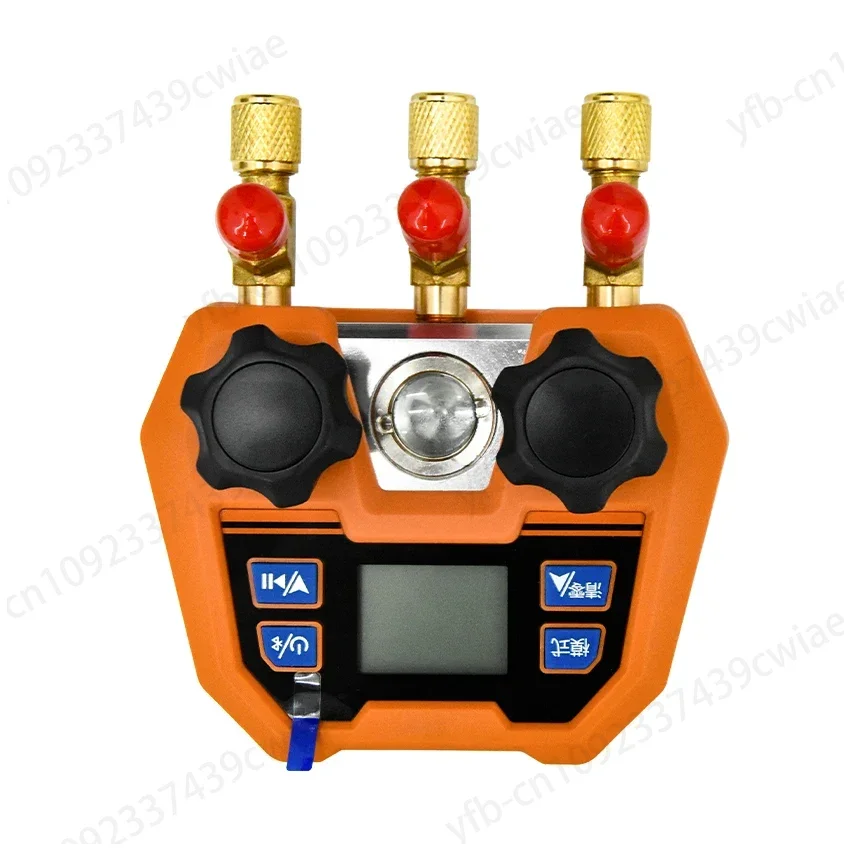 DMG-4B Digital Double Gauge Valve Electronic Digital Manifold Gauge -14~800psi Manifold Instrument Refrigeration Maintenance