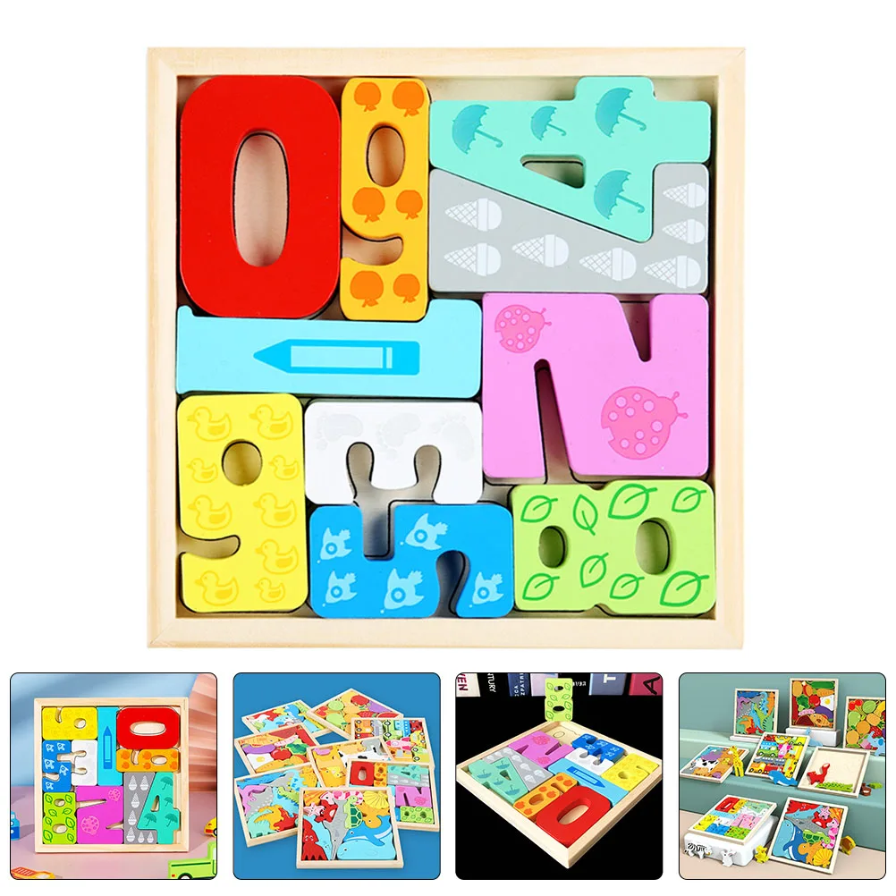

Puzzles Three-dimensional Toddler Wear-resistant Wooden Interactive Learning Toy Household Accessory Child