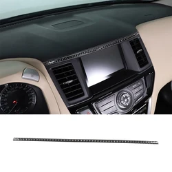For 2013-18 Nissan Pathfinder soft carbon fiber car central control decorative strip sticker car interior protection accessories