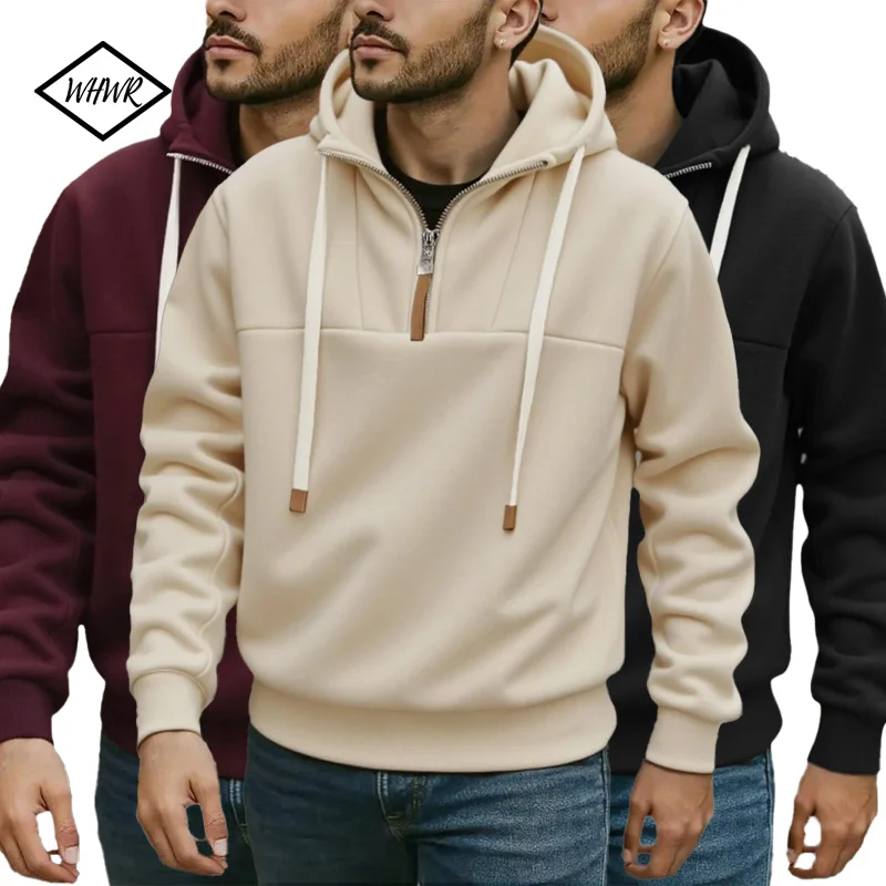 

Мужские зимние теплые флисовые пуловеры на молнии с капюшоном для мужчин, повседневные толстовки с длинными рукавами, модная толстовка на шнурке XXXL