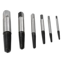 6Pcs Screw Extractor Set Drill Damaged Carbon Steel Remover