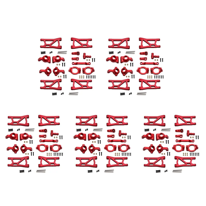 

ABUO-5X For 1/16 SMAX 1621 1625 Front And Rear Steering Cups, Swing Arms, Steering Groups, C Seats Red